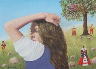 Suzan Fox: 'The Other Side Of The Looking Glass', 2010 Tempera Painting, Fantasy.  Original framed painting in egg tempera. Copyright Suzan Fox, 2010. ...