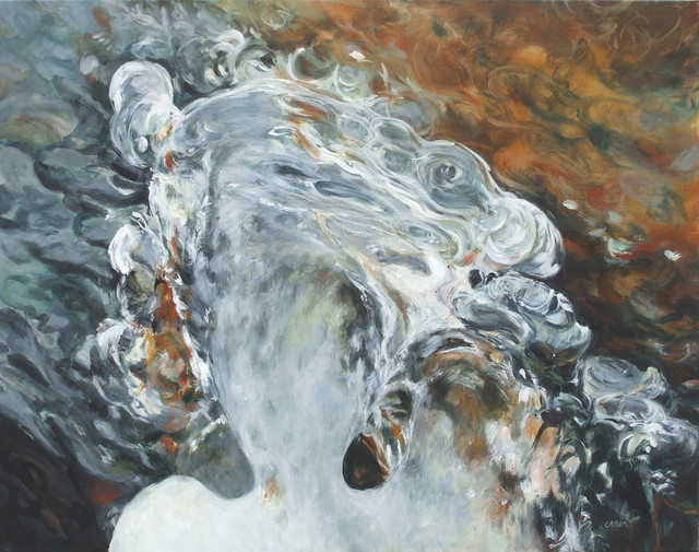 Artist Suzanne Caron. 'Ice Head 2' Artwork Image, Created in 2010, Original Mixed Media. #art #artist