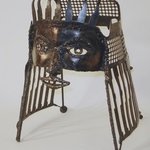 Rachel, copper coated steel mask By Suzanne Benton