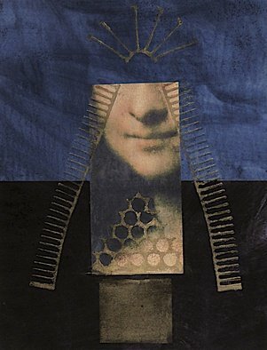Suzanne Benton: 'The Hidden Smile', 2014 Other Printmaking, History. Da Vinci, Italy, art history, mixed media, faces, portraits, multilayers, multicultural, collage ...