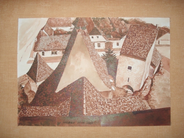 Iuliana Sava  'Old Fortress Of Atel 1 Romania', created in 2009, Original Painting Oil.