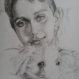 The Boy With Dog Her Friend, Iuliana Sava