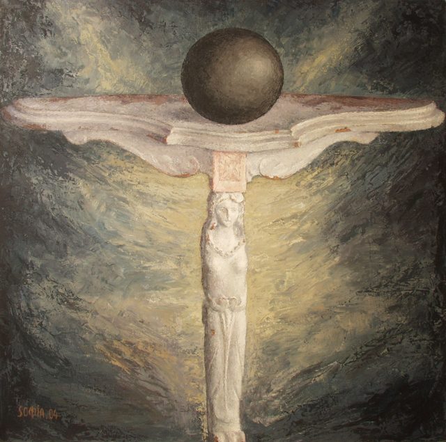 Sofia Wyshkind  'Unstable Equilibrium', created in 2003, Original Watercolor.