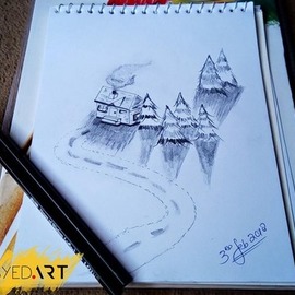 3d lead pencil drawing By Syed Waqas  Saghir