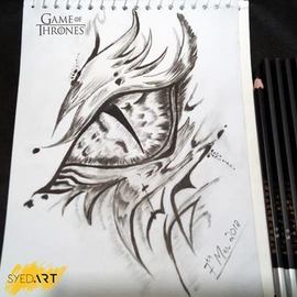 dragon eye sketch By Syed Waqas  Saghir
