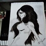Nude Girl Drawing, Syed Waqas  Saghir