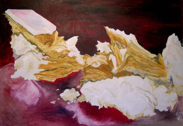 Artist Sylvie Proidl. 'Left Bed' Artwork Image, Created in 2009, Original Painting Oil. #art #artist