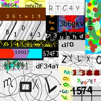 Istvan Szil: 'Captcha story ', 2009 Giclee, Communication.    CAPTTCHA a. k. a Completely Automated Public Turing test to tell Computers and Humans Apart. Manipulated Captcha image  ...