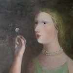 Girl with a dandelion By Stanislav Zvolsky