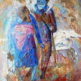 Najmaddin Huseynov: 'Melancholy Recollection', 1994 Oil Painting, Impressionism. Artist Description:    old man and old women    old man and old woman ...