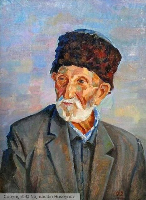Najmaddin Huseynov  'Life Has Passed', created in 1992, Original Watercolor.