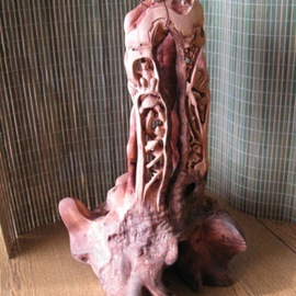 Tosic Aleksandar: 'Darvil', 2011 Wood Sculpture, Figurative. Artist Description:  sculpture in wood ...
