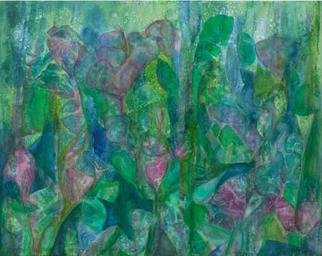 Tary Socha: 'Growiing Things', 2006 Acrylic Painting, Abstract. An impression of crowded growth of plant life reaching skyward. Mixed acrylic mediums on gallery wrapped canvas....