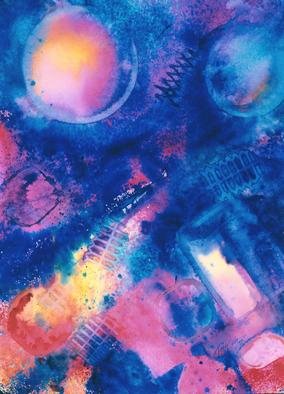 Tary Socha: 'Macrocosm', 1995 Mixed Media, Abstract. Mixed water media on paper. There is a distinct interconnectedness of all things. Here, the microcosm and the galactic macrocosm are one and the same. We are all one with the undiversal....