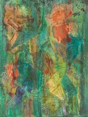 Tary Socha: 'Patina Effect No 2', 2006 Acrylic Painting, Abstract. Fragmented Recall Series. Recollections fade like the changing patina on aging copper. Miked acrylic mediums on gallery wrapped canvas....