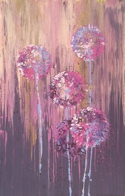 Tatsiana Yukhno: 'flowers', 2018 Acrylic Painting, Botanical. With frame ...