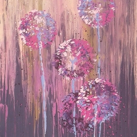 Tatsiana Yukhno: 'flowers', 2018 Acrylic Painting, Botanical. Artist Description: With frame ...