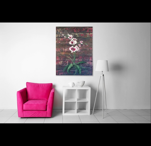 Tatsiana Yukhno  'Orchid', created in 2017, Original Painting Acrylic.