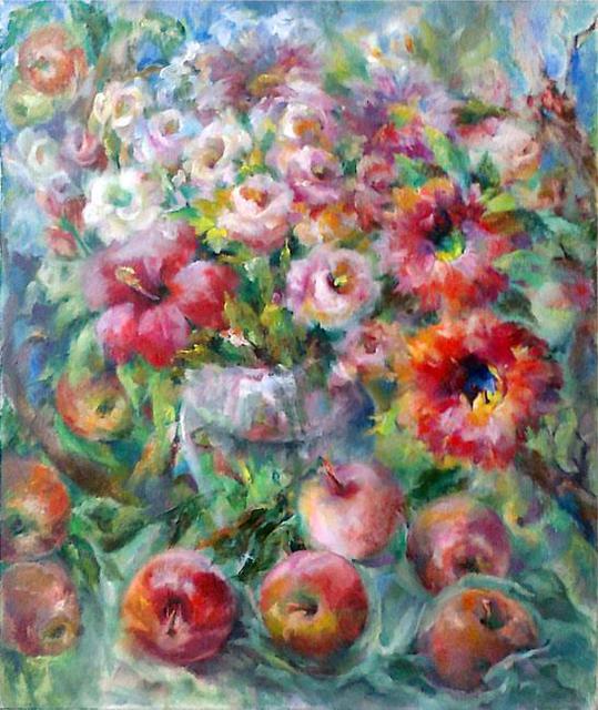 Tatyana Berestov  'My Summer Garden', created in 2013, Original Painting Acrylic.