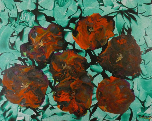 Tatyana Amantis  'Flower Display', created in 2020, Original Painting Acrylic.