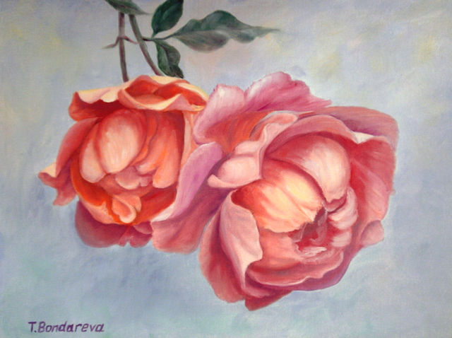 Tatyana Bondareva  'English Roses', created in 2012, Original Painting Other.