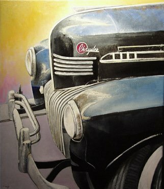 Tomas Castano: 'old chrysler', 2008 Oil Painting, Transportation.  old chrysler detail ...