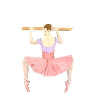 Tracey Carmen: 'At the Barre', 2015 Watercolor, Dance.  A pencil drawing finished with watercolor of a ballerina at the barre. Painted in Bristol Board paper ...