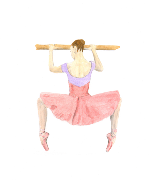 Tracey Carmen  'At The Barre', created in 2015, Original Watercolor.