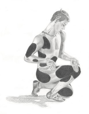 Tracey Carmen: 'Nijinsky from the Ballet Afternoon of a Faun', 2007 Pencil Drawing, Dance.   An original pencil drawing of Nijinsky from the ballet L'Apres midi d' un faun.  ...