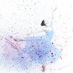 blue ballerina in motion By Tracey Carmen