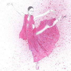 Pink Ballerina In Motion, Tracey Carmen