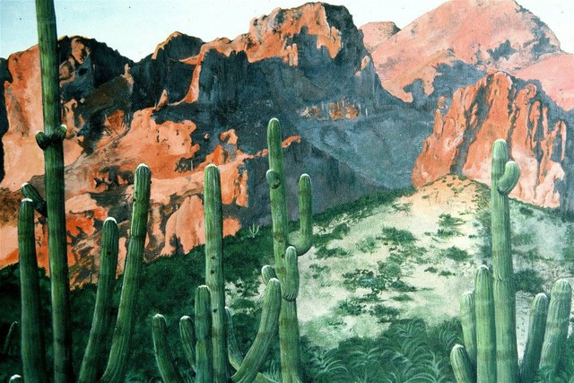 Terri Flowers  'New Mexico Mountains', created in 1987, Original Painting Other.