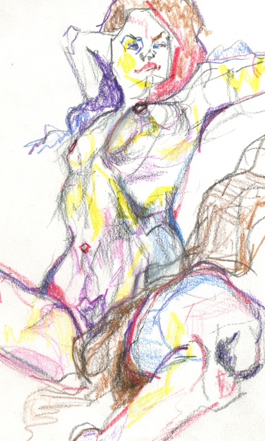 Artist Giffin Ted. 'Bawdy Girl' Artwork Image, Created in 2014, Original Drawing Pen. #art #artist