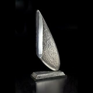 Ted Schaal: 'Sliver', 2013 Steel Sculpture, Outer Space. This piece was inspired by an article I read about an asteroid that is speculated to be 100 stainless steel.  This is a Sliver of that asteroid that plummeted to Earth and then sliced and polished. ...