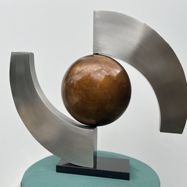 Ted Schaal - vortex i, Original Sculpture Bronze