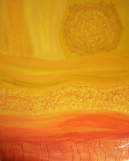 Artist Tina Martin. 'Harvesting Sun' Artwork Image, Created in 2011, Original Painting Acrylic. #art #artist