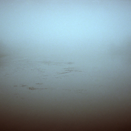 Albert Rasyulis: 'pond in the fog', 2012 Color Photograph, Landscape. Artist Description: This film photo was taken in St. Petersburg in heavy fog. ...