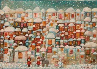 Temo Svirely: 'winter', 2013 Oil Painting, Seasons. 