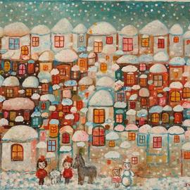Temo Svirely: 'winter', 2013 Oil Painting, Seasons. 