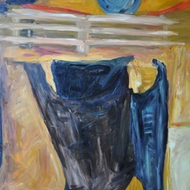 Teresa Kwiatkowska: 'Composition 5', 2008 Oil Painting, Abstract Figurative. 