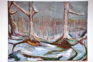 Teresa Kwiatkowska: 'Forest', 2009 Oil Painting, Abstract Landscape. 