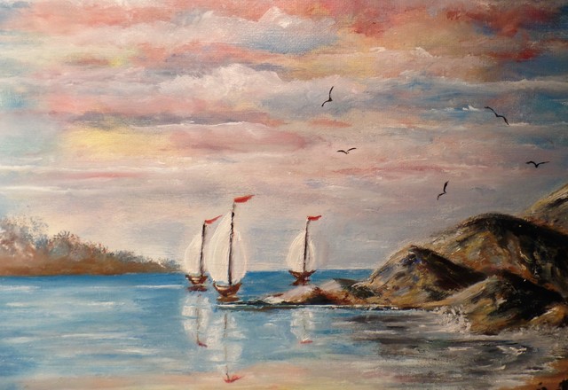 Teri Paquette  'Sailboats', created in 2020, Original Watercolor.