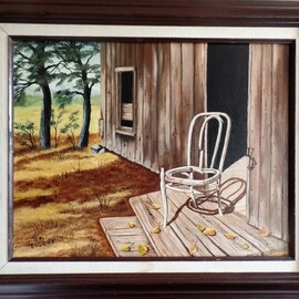 the lonely chair painting By Teri Paquette