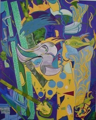 Terri Higgins: 'The Fisherman', 2004 Oil Painting, Abstract. 