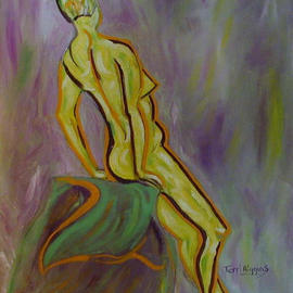 Terri Higgins: 'The Pose', 2003 Oil Painting, nudes. Artist Description: Collection of K. FoxAbstract Nude...