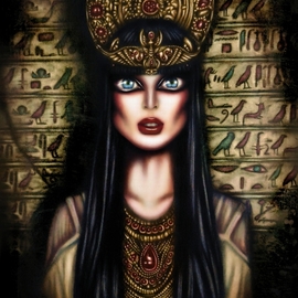 Cleopatra Painting by Tiago Azevedo Lowbrow Art By Tiago Azevedo