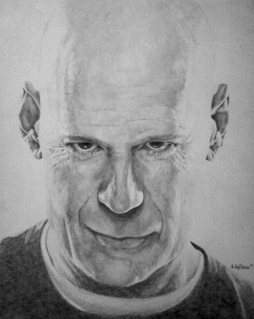 Adam Burgess  'Bruce Willis', created in 2008, Original Digital Print.