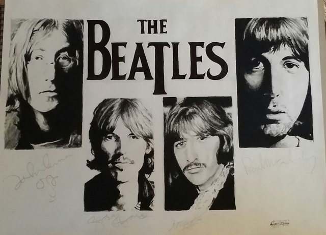 Artist Adam Burgess. 'The Beatles' Artwork Image, Created in 2014, Original Digital Print. #art #artist