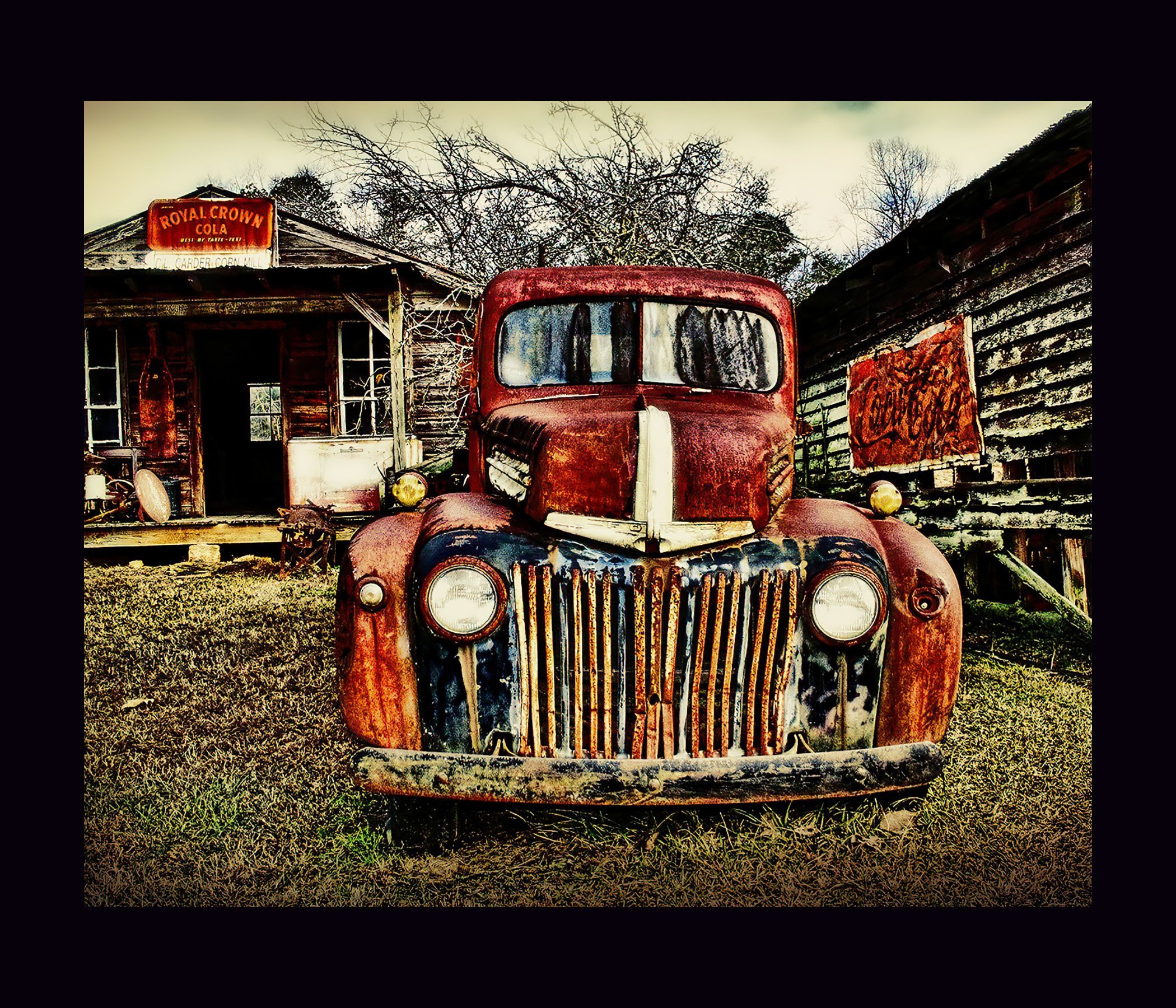 Dude Clark: 'Highway 64', 2017 Digital Photograph, Americana. Roadside structures and truck. ...