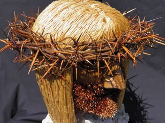 Robert Haifley: 'The Son', 2016 Wood Sculpture, Religious. Life- Size toothpick sculpture bust of Jesus Christ containing over 45,000 toothpicks. The hair is comprised of over 20,000 flat toothpicks and the beard is comprised of over 5,000 hand stained toothpick tips. This piece took over 3,290- hours to sculpt and construct. It is mounted ...